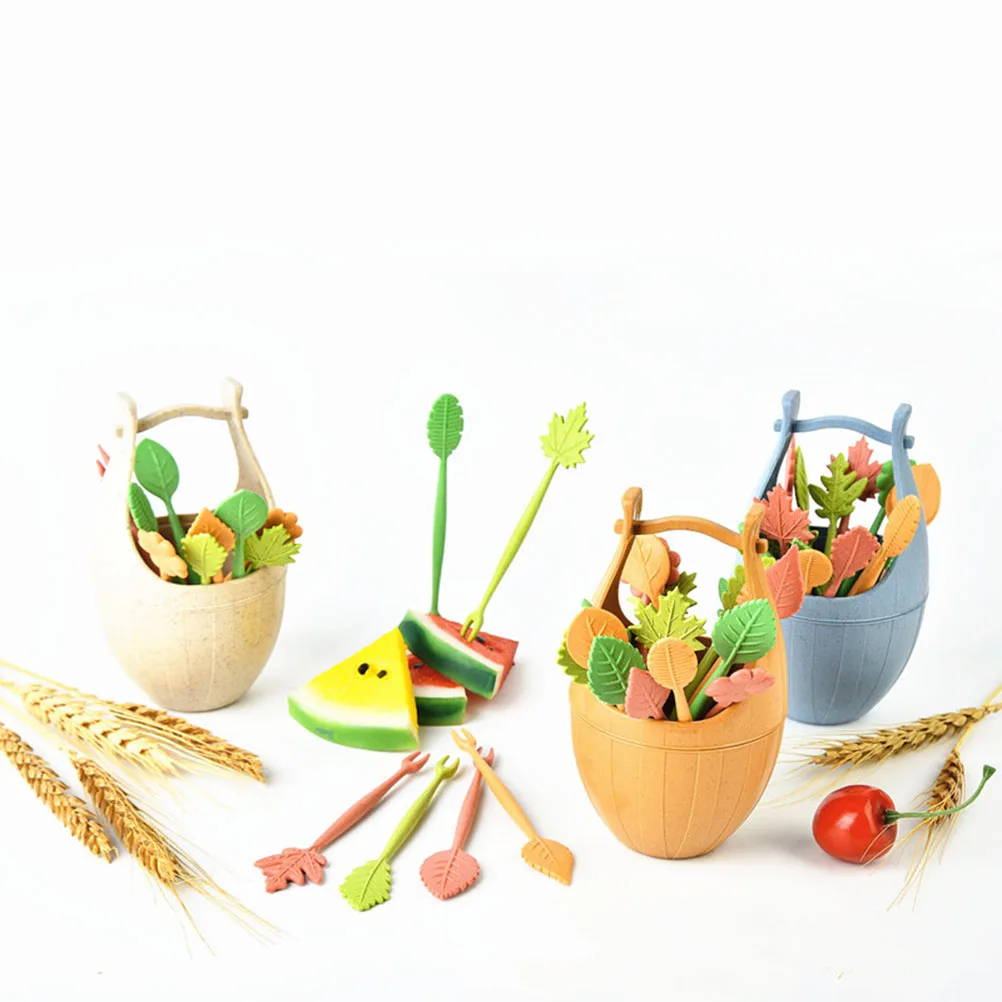 17 Pcs Fruit Pick Set Fork Leaf Salad Eco-friendly Forks Cocktail Sticks Picks Leave Biodegradable Utensils
17 Pcs Fruit Pick Set Fork Leaf Salad Eco-friendly Forks Cocktail Sticks Picks Leave Biodegradable Utensils