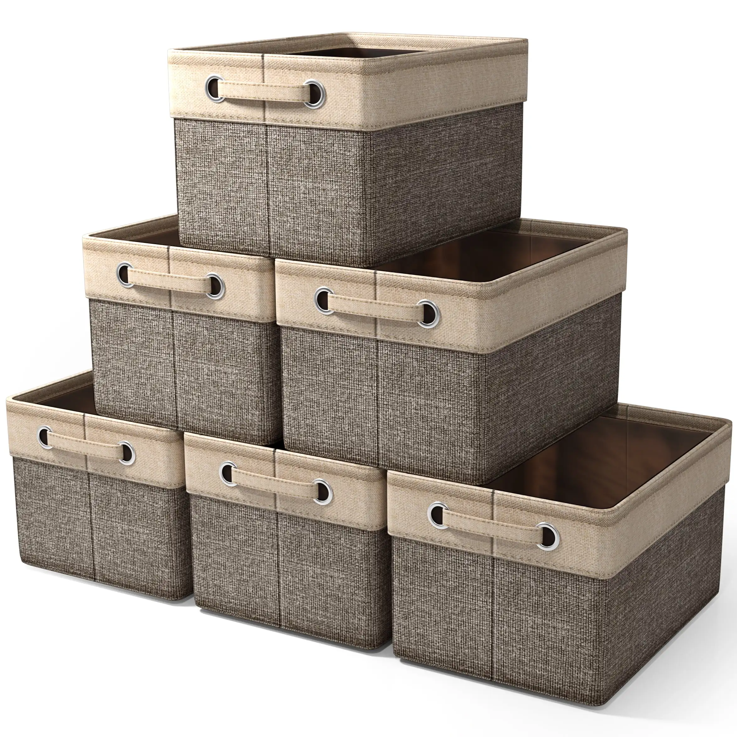 15' Collapsible Fabric Storage Bins with Handles – Set of 6 Foldable Baskets for Shelves, Closet, Home Organization – Large Brow
15' Collapsible Fabric Storage Bins with Handles – Set of 6 Foldable Baskets for Shelves, Closet, Home Organization – Large Brow