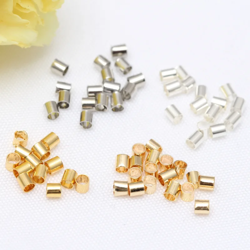 50pcs Glossy Cylindrical Spacer Beads Jewelry Making Materials Accessories DIY Charms Bracelet Necklace 14K Gold Plated Supplies
50pcs Glossy Cylindrical Spacer Beads Jewelry Making Materials Accessories DIY Charms Bracelet Necklace 14K Gold Plated Supplies