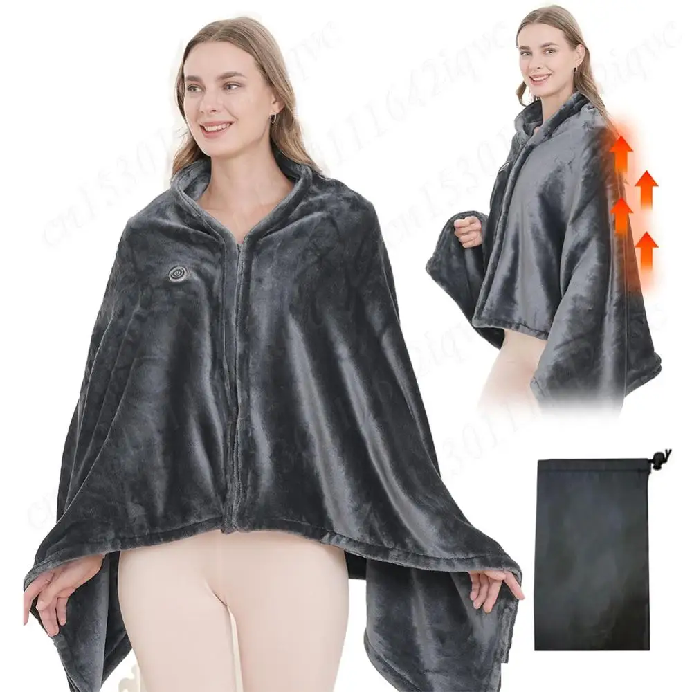 Portable Wearable Heating Electric Blanket Shawl 3 Heating Levels USB Electric Heated Blanket Body Heated Shawl for Home Office
Portable Wearable Heating Electric Blanket Shawl 3 Heating Levels USB Electric Heated Blanket Body Heated Shawl for Home Office