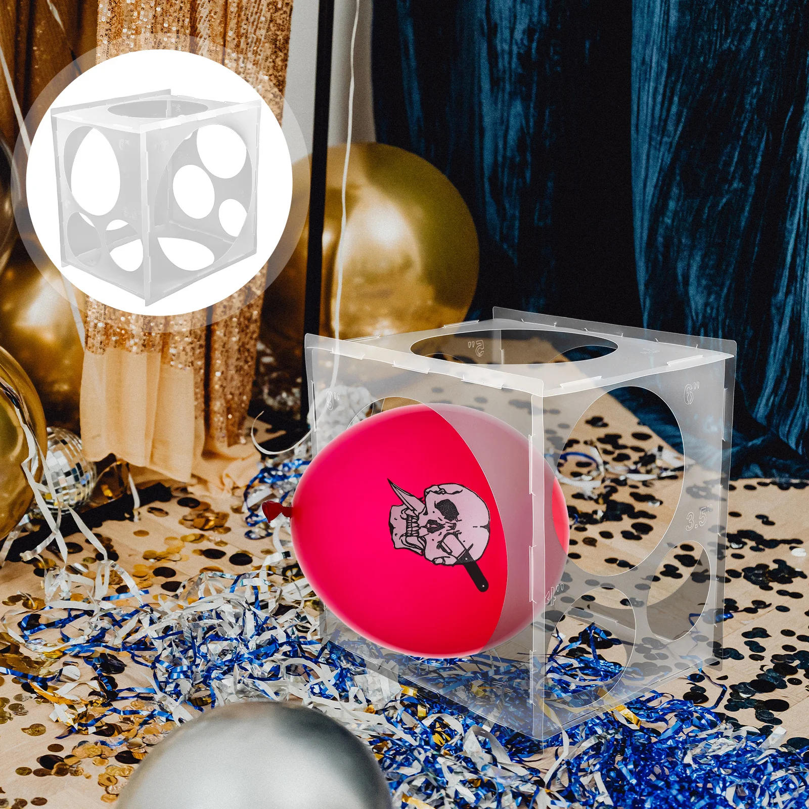 11-Hole Balloon Box Collapsible Measuring Tool for Party Decorations Festival Balloon Accessory Portable Sphere Ruler
11-Hole Balloon Box Collapsible Measuring Tool for Party Decorations Festival Balloon Accessory Portable Sphere Ruler