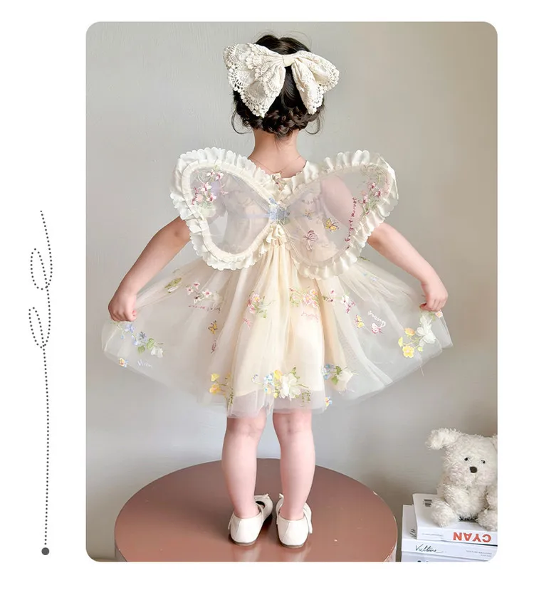 2026 New Baby Summer Girls Embroidery Dress With Butterfly Wing , Princess Kids Sweet Fashion Party Dress 2-7T
2026 New Baby Summer Girls Embroidery Dress With Butterfly Wing , Princess Kids Sweet Fashion Party Dress 2-7T