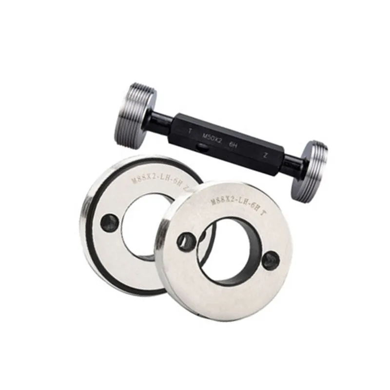 Metric thread gage M64X5.5X4X3X2.5X2X1.75X1.5X1.25X1 6H / 7H LH plain thread plug ring gauge GO NOGO
Metric thread gage M64X5.5X4X3X2.5X2X1.75X1.5X1.25X1 6H / 7H LH plain thread plug ring gauge GO NOGO