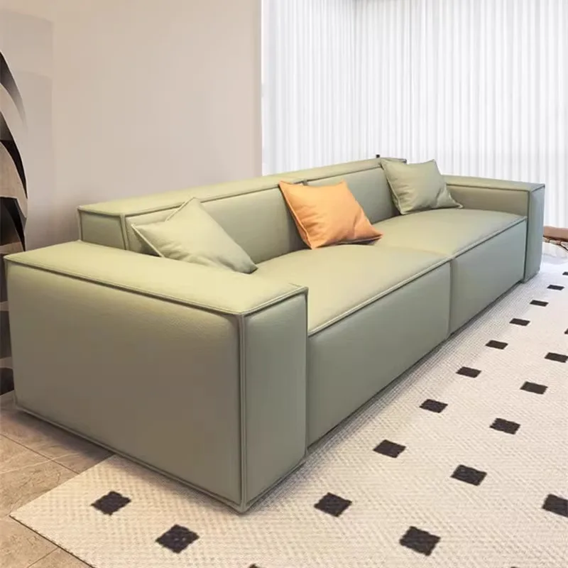 Sectional Leather Lounge Lazy Straight Row Sofa Minimalist Living Room Apartment Tofu Block Cream Style Armchairs Home Furniture
Sectional Leather Lounge Lazy Straight Row Sofa Minimalist Living Room Apartment Tofu Block Cream Style Armchairs Home Furniture