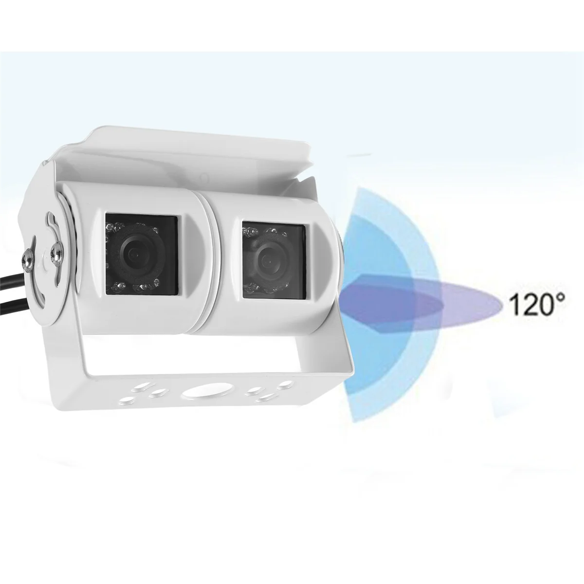 RCA Car Dual Lens White Reversing Camera RV Backup Camera Twin Adjustable Angle Lens Rear View CCD Camera for Truck Bus
RCA Car Dual Lens White Reversing Camera RV Backup Camera Twin Adjustable Angle Lens Rear View CCD Camera for Truck Bus