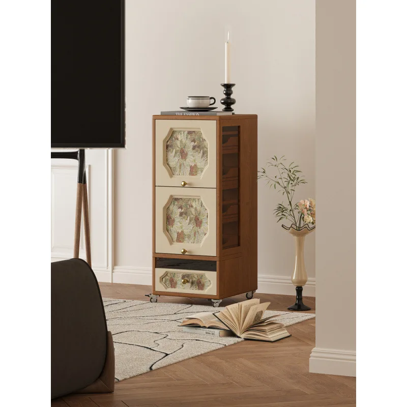 Retro printed tea set storage side few designer living room sofa side cabinet corner few solid wood
Retro printed tea set storage side few designer living room sofa side cabinet corner few solid wood