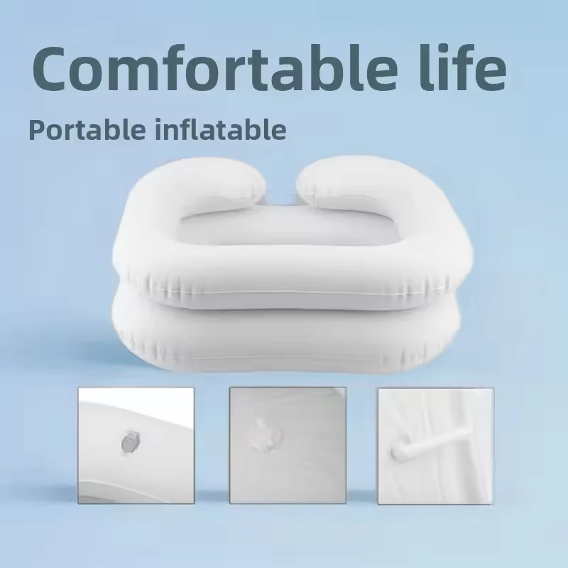 Portable Foldable PVC Inflatable Washing Basin Hair Washing Bucket Face Washing Basin for Home Use And Personal Care
Portable Foldable PVC Inflatable Washing Basin Hair Washing Bucket Face Washing Basin for Home Use And Personal Care
