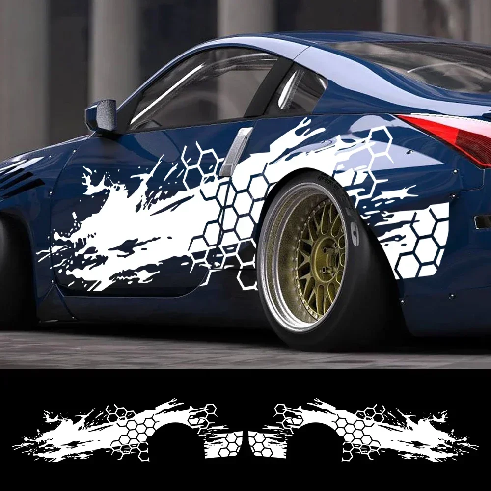 2PCS Car Door Side Stickers Car Livery Auto Tuning Accessories For Audi Toyota Honeycomb Stripes Graphics Car Vinyl Full Body
2PCS Car Door Side Stickers Car Livery Auto Tuning Accessories For Audi Toyota Honeycomb Stripes Graphics Car Vinyl Full Body
