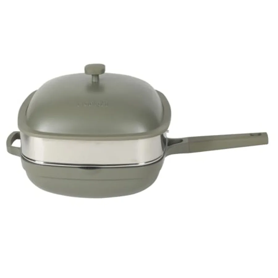 Crock Pot Northvale 5.3 Quart Ceramic Nonstick Sauté Pan with Steamer Basket and Lid Cast Aluminum Pan with Induction Base and
Crock Pot Northvale 5.3 Quart Ceramic Nonstick Sauté Pan with Steamer Basket and Lid Cast Aluminum Pan with Induction Base and