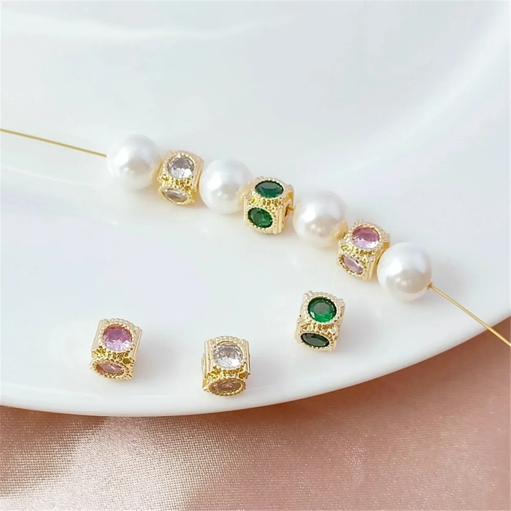 14K Gold-plated Zirconium Square Through-hole Spacer Beads Handmade DIY Bracelet Square Bead Threading Bead Matching Materials
14K Gold-plated Zirconium Square Through-hole Spacer Beads Handmade DIY Bracelet Square Bead Threading Bead Matching Materials