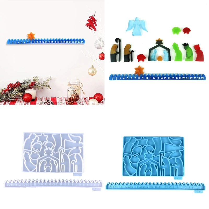 2Pcs Advent Calendar Resin Mold Christmas Ornament Mold Countdown to Christmas Ornament Molds Set DIY Home Decors Mold
2Pcs Advent Calendar Resin Mold Christmas Ornament Mold Countdown to Christmas Ornament Molds Set DIY Home Decors Mold