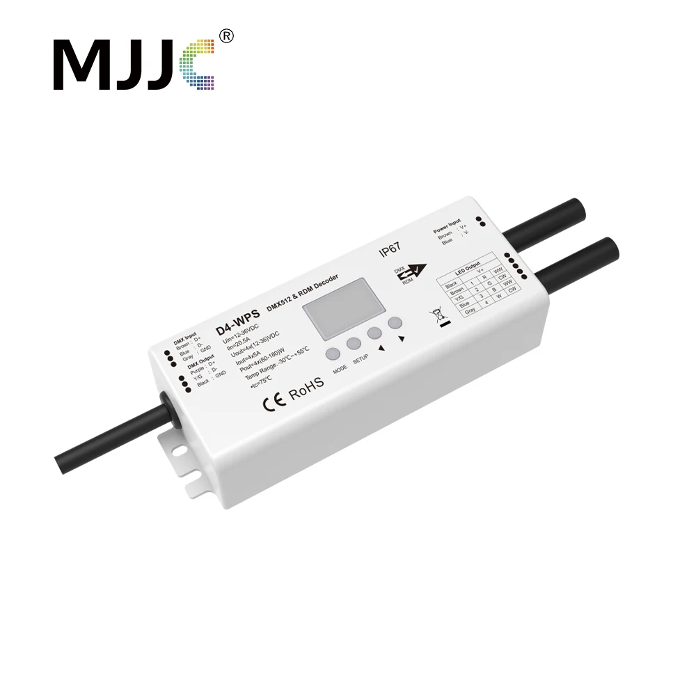 DMX512 контроллер RGBW, 4-канальный водонепроницаемый IP67 DC 12V 24V 20A цифровой дисплей DMX 512 RDM декодер для светодиодной ленты
DMX512 контроллер RGBW, 4-канальный водонепроницаемый IP67 DC 12V 24V 20A цифровой дисплей DMX 512 RDM декодер для светодиодной ленты