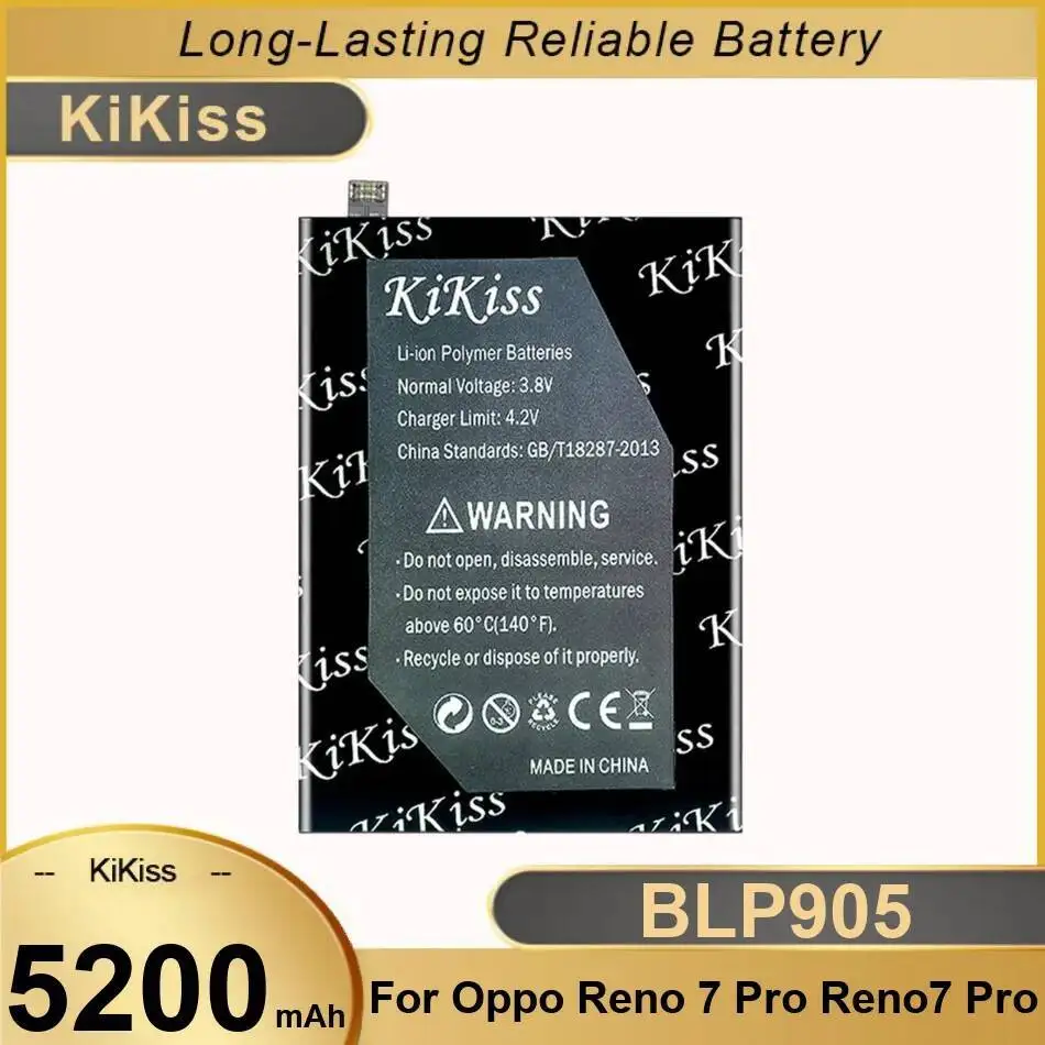 For Oppo Reno 7 Pro Lightweight 5200Mah BLP905 Mobile Phone Battery
For Oppo Reno 7 Pro Lightweight 5200Mah BLP905 Mobile Phone Battery