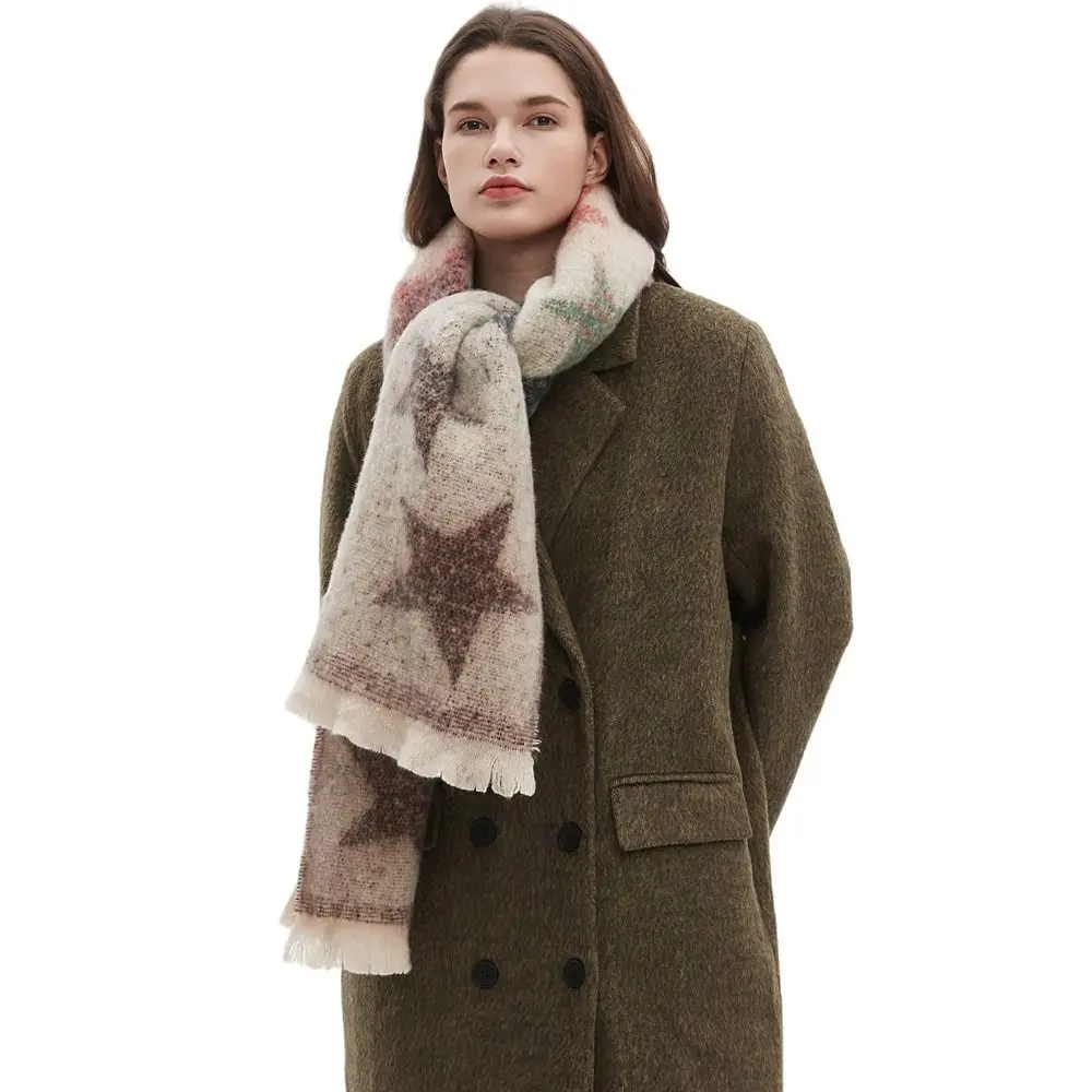 Thicken Gradient Color Star Wool Scarf Plush Jacquard Long Shawl Cashmere Shawl Wool Scarves Cape Wraps Autumn Winter
Thicken Gradient Color Star Wool Scarf Plush Jacquard Long Shawl Cashmere Shawl Wool Scarves Cape Wraps Autumn Winter