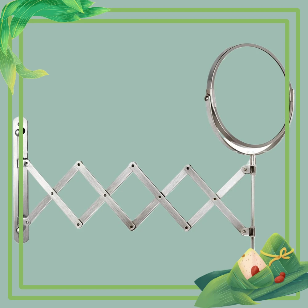 7-дюймовая рама с выдвижным коромысло для ванной комнаты, металлическое зеркало 
7-дюймовая рама с выдвижным коромысло для ванной комнаты, металлическое зеркало