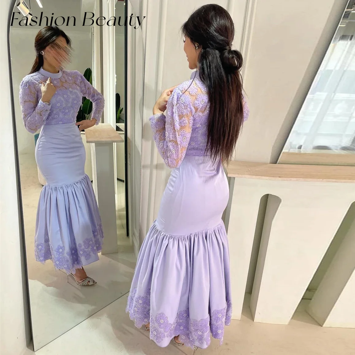 Fashion Beauty Light Purple Prom Dresses Exquisite Flower Mermaid Beading Satin Formal Occasion Gown 2024 robes de soirée
Fashion Beauty Light Purple Prom Dresses Exquisite Flower Mermaid Beading Satin Formal Occasion Gown 2024 robes de soirée