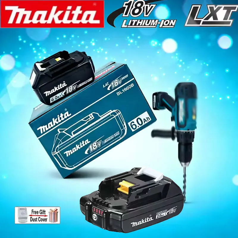 Makita Original 18V 2.0Ah/6000mAh Lithium Ion Rechargeable Battery for 18v Drill Compatible with BL1860 BL1850 BL1860B
Makita Original 18V 2.0Ah/6000mAh Lithium Ion Rechargeable Battery for 18v Drill Compatible with BL1860 BL1850 BL1860B