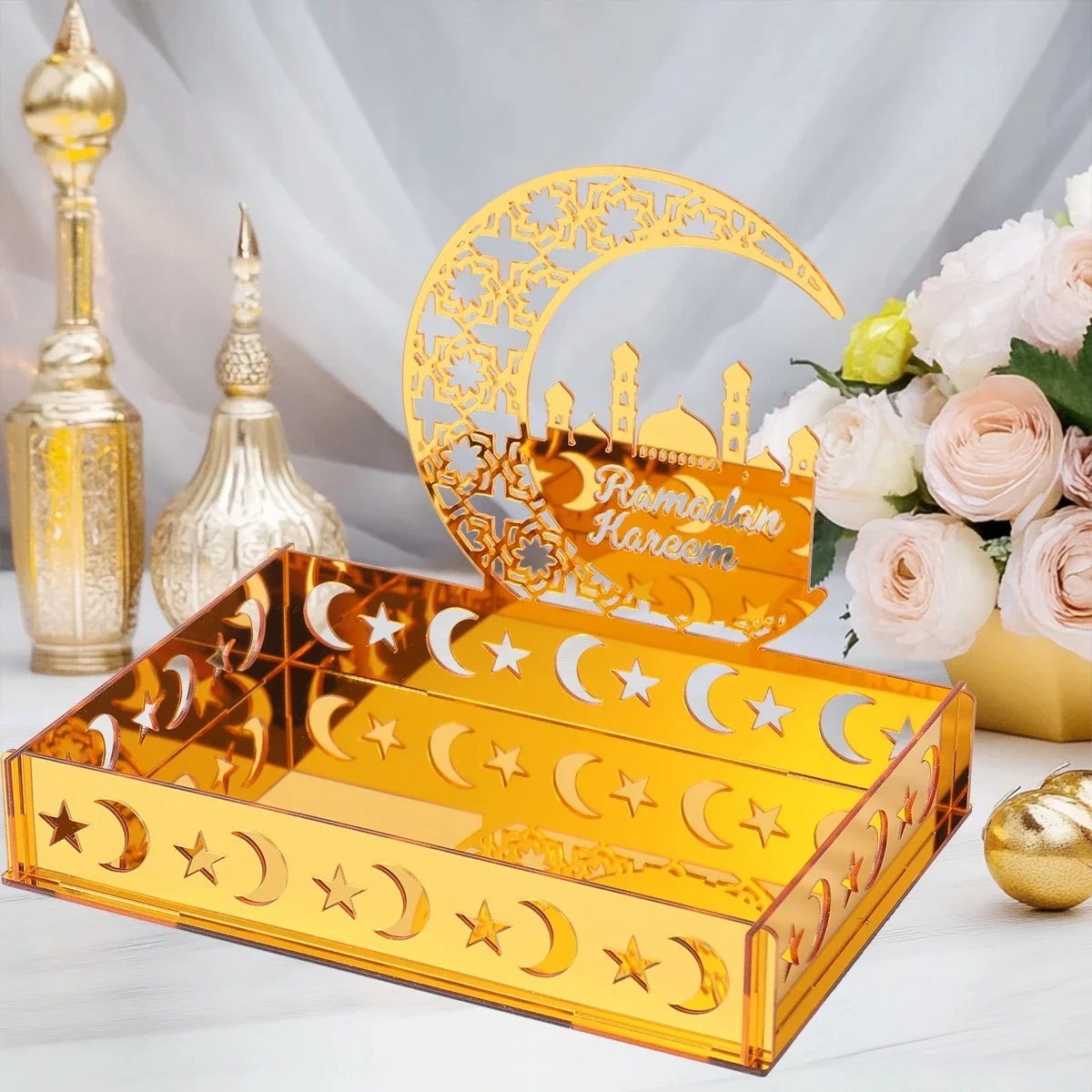 2025 for Home Islam Muslim Festival Party Gifts Eid Mubarak Tray Ramadan Table Centerpieces Plate Acrylic Ramadan Decorations
2025 for Home Islam Muslim Festival Party Gifts Eid Mubarak Tray Ramadan Table Centerpieces Plate Acrylic Ramadan Decorations