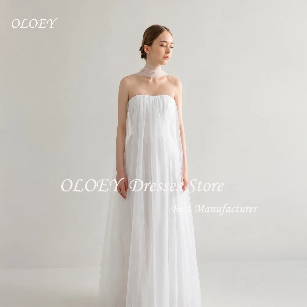OLOEY Customized Wedding Dresses Sleeveless Ivory Strapless Korea Tulle Simple A-Line Brides Gowns Women Bridal Dresses
OLOEY Customized Wedding Dresses Sleeveless Ivory Strapless Korea Tulle Simple A-Line Brides Gowns Women Bridal Dresses