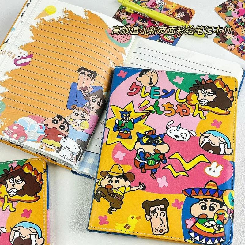 Crayon Shin chan Notebook Cartoon A5 Leather Full Color Painting Inner Page Student Cute High Beauty Hand drawn Ledger Girl Gift
Crayon Shin chan Notebook Cartoon A5 Leather Full Color Painting Inner Page Student Cute High Beauty Hand drawn Ledger Girl Gift