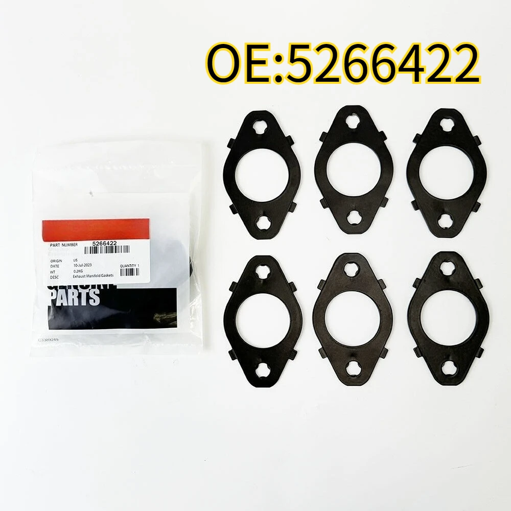 For 6PCS 5266422 exhaust manifold gasket suitable for 1998-15 Dodge Ram Cummins 5.9L 6.7L 24V
For 6PCS 5266422 exhaust manifold gasket suitable for 1998-15 Dodge Ram Cummins 5.9L 6.7L 24V