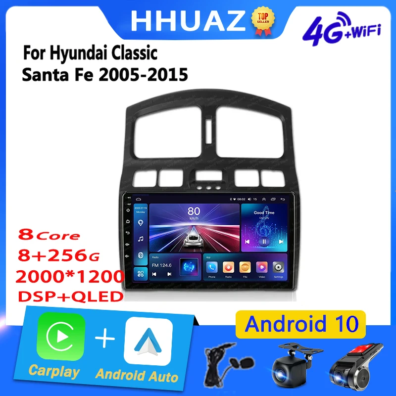 Для Hyundai Classic Santa Fe 2005 2006-2015 Автомобильный радиоприемник Android Carplay 4G Навигация Мультимедийный плеер Автомобильный аудио Стерео головное устройство
Для Hyundai Classic Santa Fe 2005 2006-2015 Автомобильный радиоприемник Android Carplay 4G Навигация Мультимедийный плеер Автомобильный аудио Стерео головное устройство