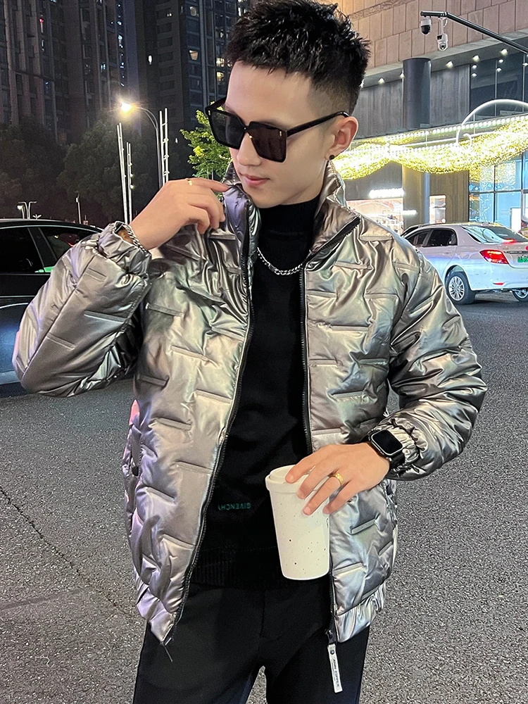 Trendy Men's Thiened down Cotton Jaet Autumn Winter Warmth Youth Sle Zipper Decoration Elastic Hemline Faionable Coat
Trendy Men's Thiened down Cotton Jaet Autumn Winter Warmth Youth Sle Zipper Decoration Elastic Hemline Faionable Coat