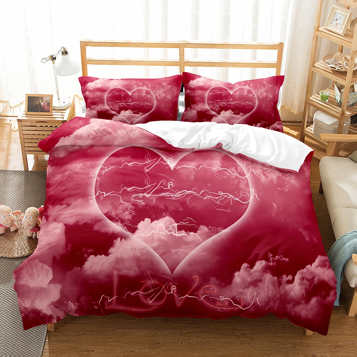Love Heart Duvet Cover Set Romantic Polyester Comforter Cover Twin Full Size For Couple Girlfriend Bedroom Decor Bedding Set
Love Heart Duvet Cover Set Romantic Polyester Comforter Cover Twin Full Size For Couple Girlfriend Bedroom Decor Bedding Set