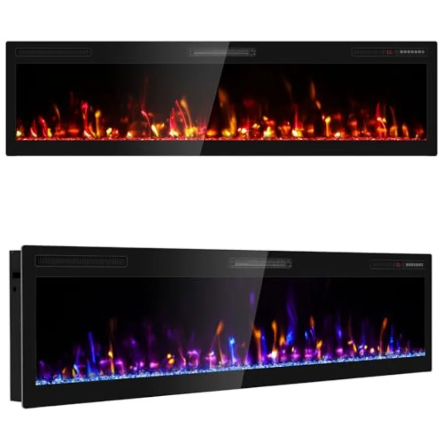 68-дюймовый электрический камин, настенный, встраиваемый, с дистанционным управлением, регулируемый по цвету, реалистичный таймер пламени, 1500 Вт, 750 Вт, 400 кв.f
68-дюймовый электрический камин, настенный, встраиваемый, с дистанционным управлением, регулируемый по цвету, реалистичный таймер пламени, 1500 Вт, 750 Вт, 400 кв.f