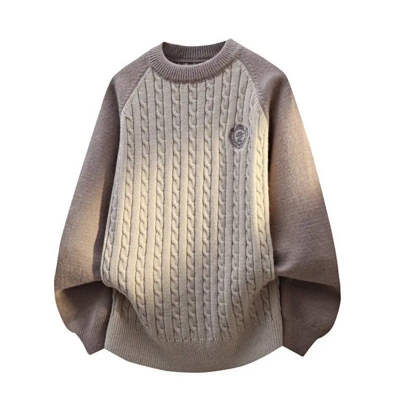 Модный вязаный свитер с длинным рукавом, повседневный, с цветными блоками и вышивкой, из полиэфирного волокна, мужской, теплый, зимний, с круглым вырезом
Модный вязаный свитер с длинным рукавом, повседневный, с цветными блоками и вышивкой, из полиэфирного волокна, мужской, теплый, зимний, с круглым вырезом