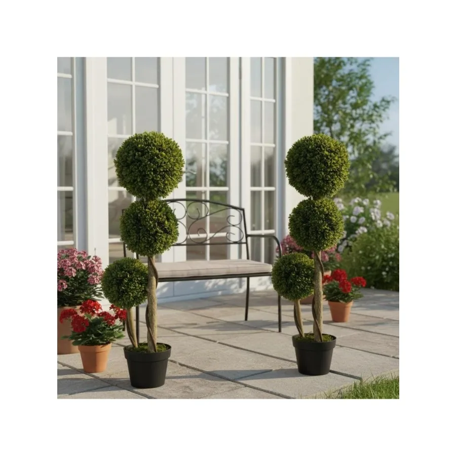 Decorative Artificial Trees Boxwood Ball Topiary Trees in Pot Fake Plants for Home Indoor Outdoor Decor, 90 cm
Decorative Artificial Trees Boxwood Ball Topiary Trees in Pot Fake Plants for Home Indoor Outdoor Decor, 90 cm