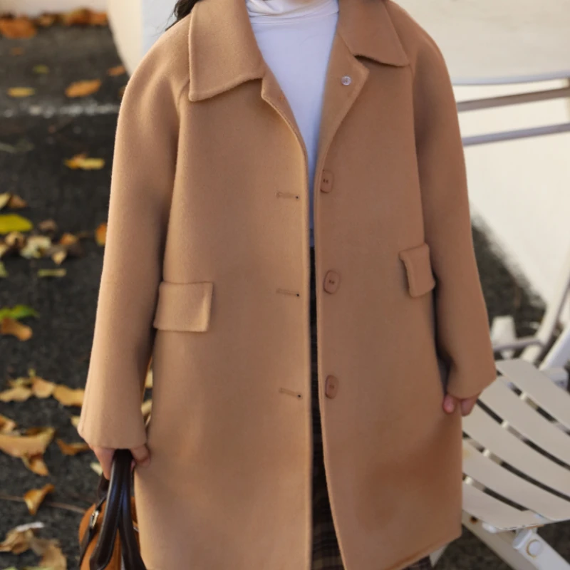 Jueqi children's cashmere coat, girls' woolen coat, 100% pure wool, boys' double-sided woolen coat
Jueqi children's cashmere coat, girls' woolen coat, 100% pure wool, boys' double-sided woolen coat