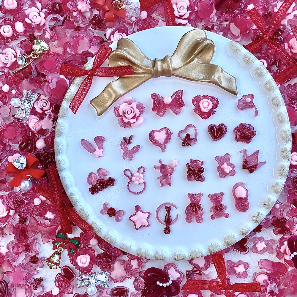 Premium Mini Night Glow Nail Accessories Red Resin Charms Organza Bow for Nails DIY Stud Earrings Ornament Craft Supplies
Premium Mini Night Glow Nail Accessories Red Resin Charms Organza Bow for Nails DIY Stud Earrings Ornament Craft Supplies