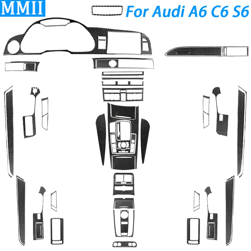49Pcs Real Carbon Fiber Kits Whole Decorative Cover Car Interior Decoration Accessories Sticker For Audi A6 S6 c6 2005-2011
49Pcs Real Carbon Fiber Kits Whole Decorative Cover Car Interior Decoration Accessories Sticker For Audi A6 S6 c6 2005-2011
