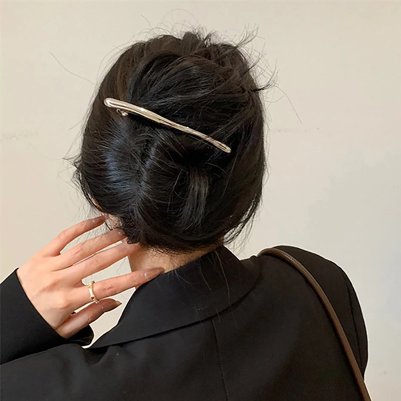 11cm One Word Hairpin Women Metal Golden Strip Long Barrettes Hair Clips Vintage Hairpins Automatic Smooth Spring Clip Hairgrip
11cm One Word Hairpin Women Metal Golden Strip Long Barrettes Hair Clips Vintage Hairpins Automatic Smooth Spring Clip Hairgrip