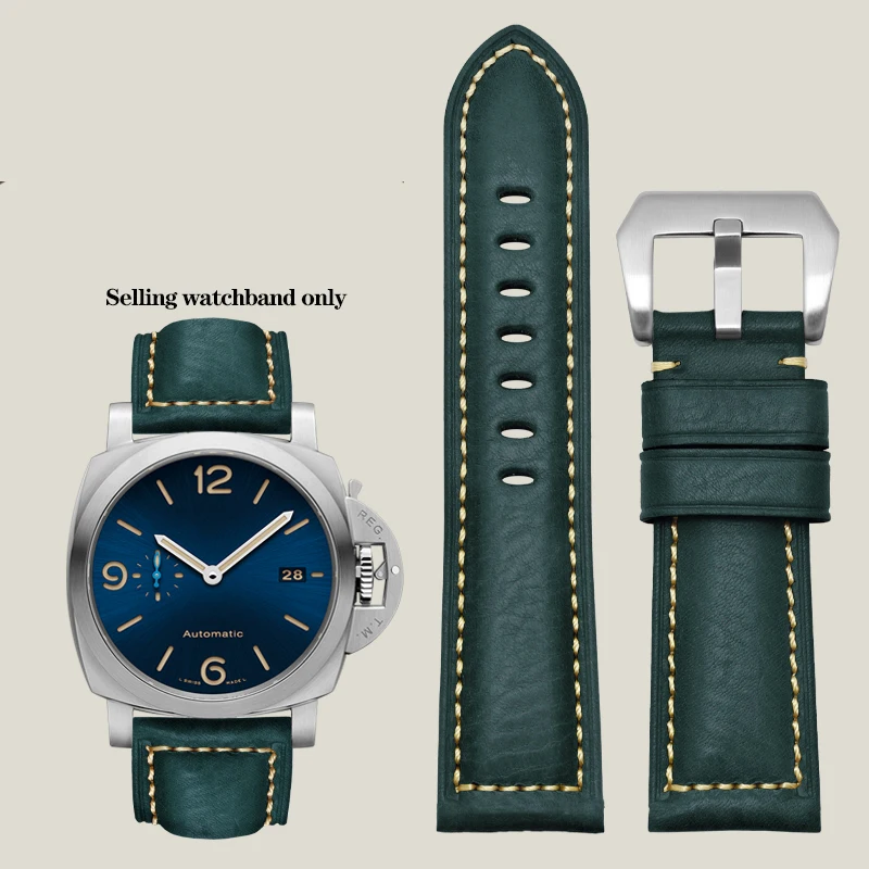 Thickened Italian Watchband For Pa-nerai PAM111 PA441 PAM01661 Lumino Casio PRG-650 Strap Vintage Watch Band Bracelet 24mm 26mm
Thickened Italian Watchband For Pa-nerai PAM111 PA441 PAM01661 Lumino Casio PRG-650 Strap Vintage Watch Band Bracelet 24mm 26mm