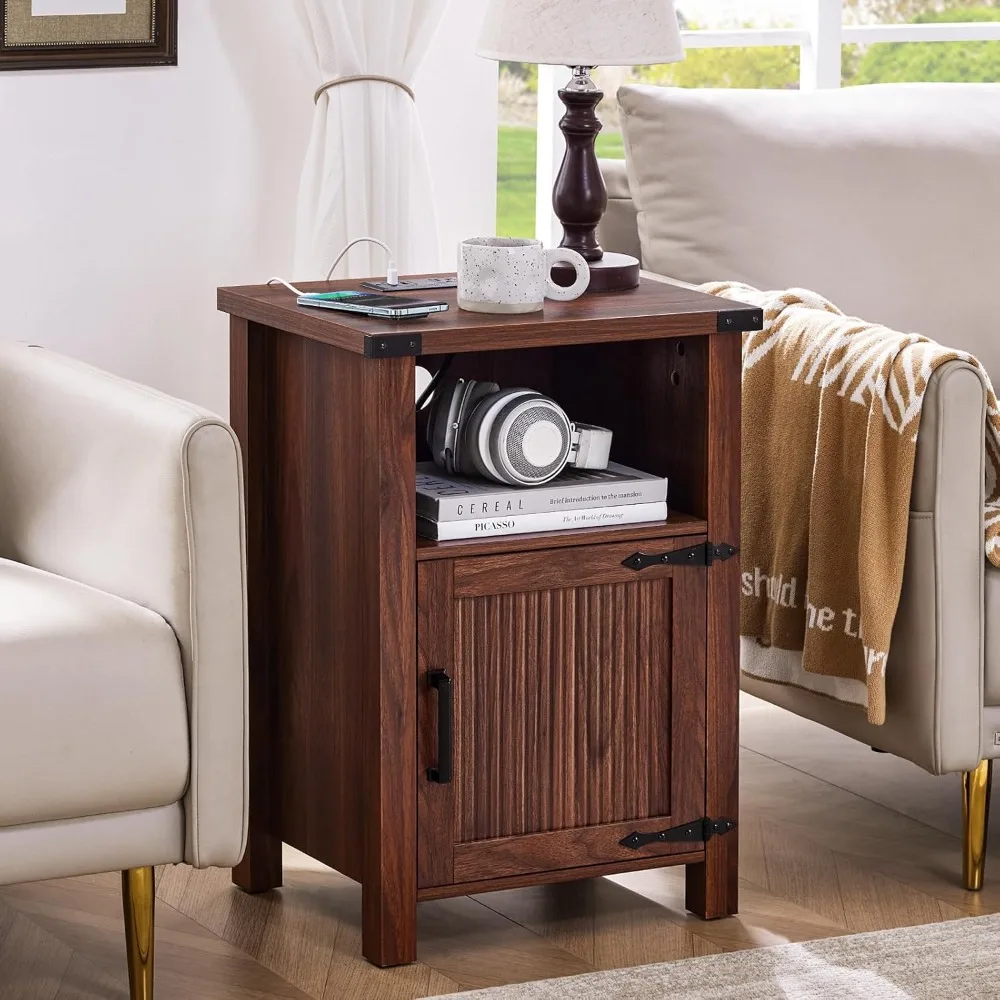with Charging Station, Wood Night Stand Open Storage Space,Rectangular Modern Sofa Side Table for Living Room
with Charging Station, Wood Night Stand Open Storage Space,Rectangular Modern Sofa Side Table for Living Room