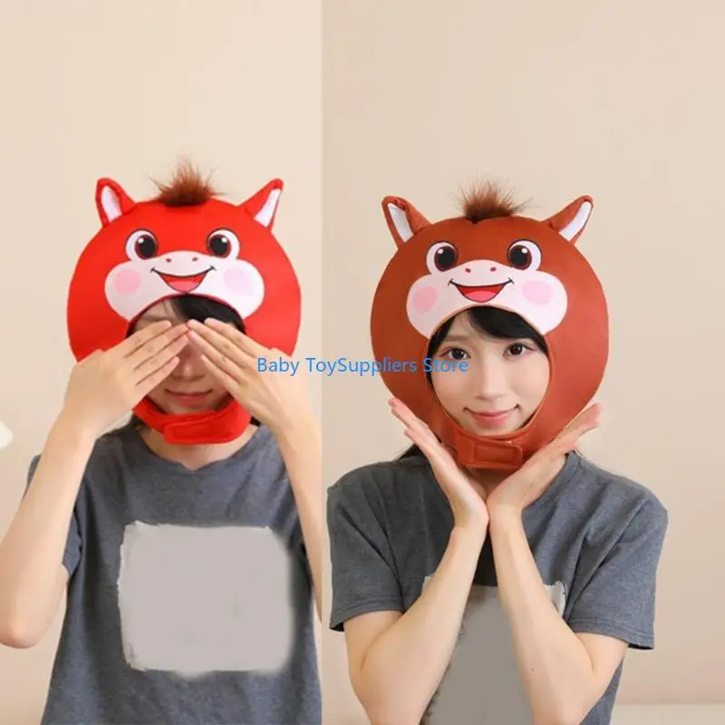 R1WF Year Of Horse Smiling Print Headgear Cap Soft Polyester Headcover For Kids Adult Family Gathering Holiday Accessory
R1WF Year Of Horse Smiling Print Headgear Cap Soft Polyester Headcover For Kids Adult Family Gathering Holiday Accessory