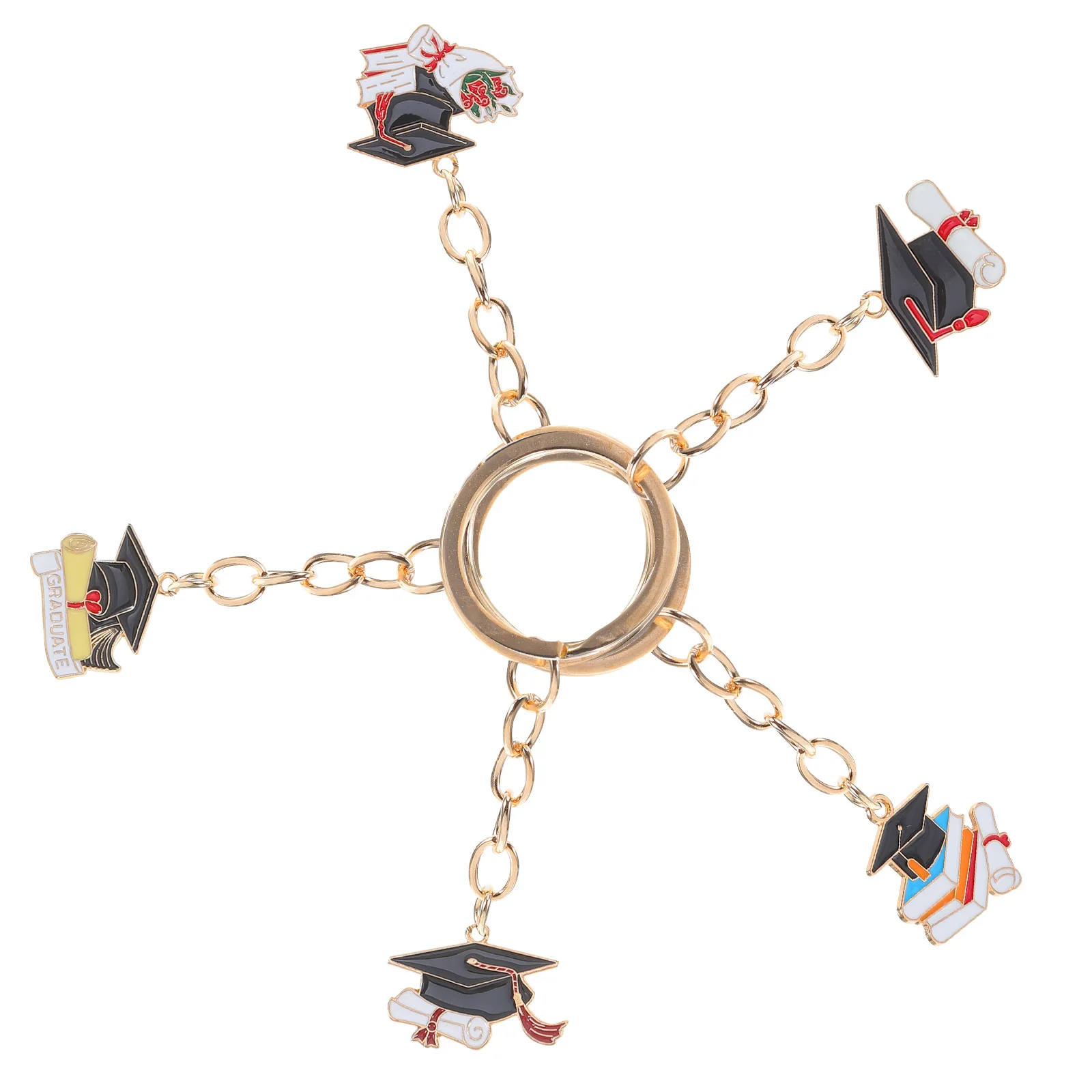 5 Pcs Bachelor Cap Pendant Keychain Bag Charm Graduation Souvenir Stylish Alloy Durable Fade Resistant Practical Everyday Use
5 Pcs Bachelor Cap Pendant Keychain Bag Charm Graduation Souvenir Stylish Alloy Durable Fade Resistant Practical Everyday Use