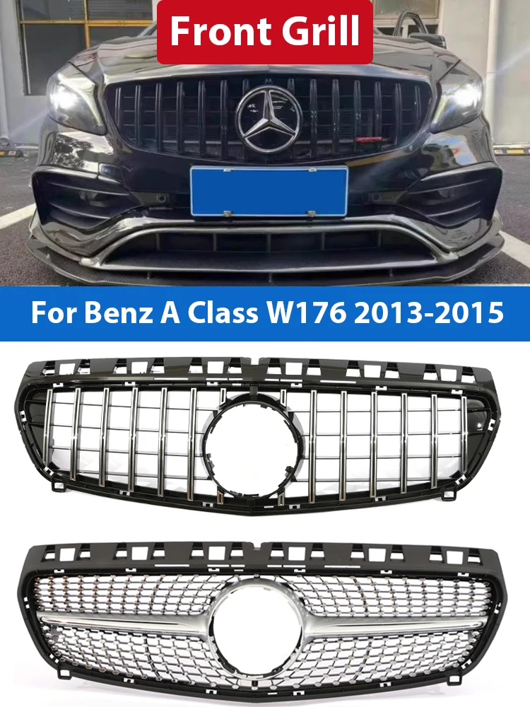 For Mercedes Benz A Class W176 2013-2015 Front Kidney Bumper Grille Racing Grill Diamond AMG GT Style Exterior Parts Accessories
For Mercedes Benz A Class W176 2013-2015 Front Kidney Bumper Grille Racing Grill Diamond AMG GT Style Exterior Parts Accessories