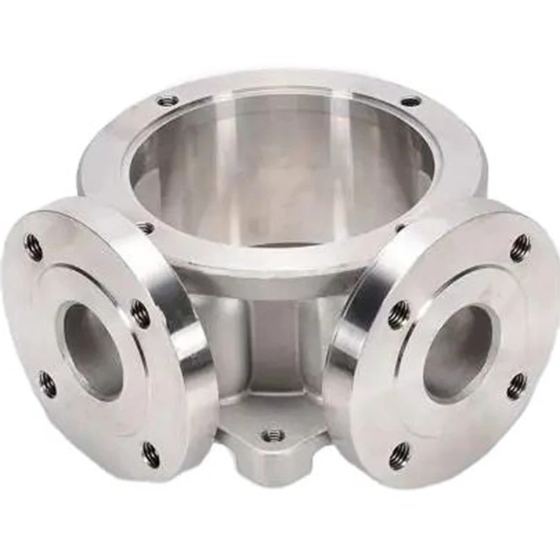 OEM Custom Precision Processing Cnc Machining Services CNC Machined Stainless Steel 3-Way Flanged Cross Connector
OEM Custom Precision Processing Cnc Machining Services CNC Machined Stainless Steel 3-Way Flanged Cross Connector