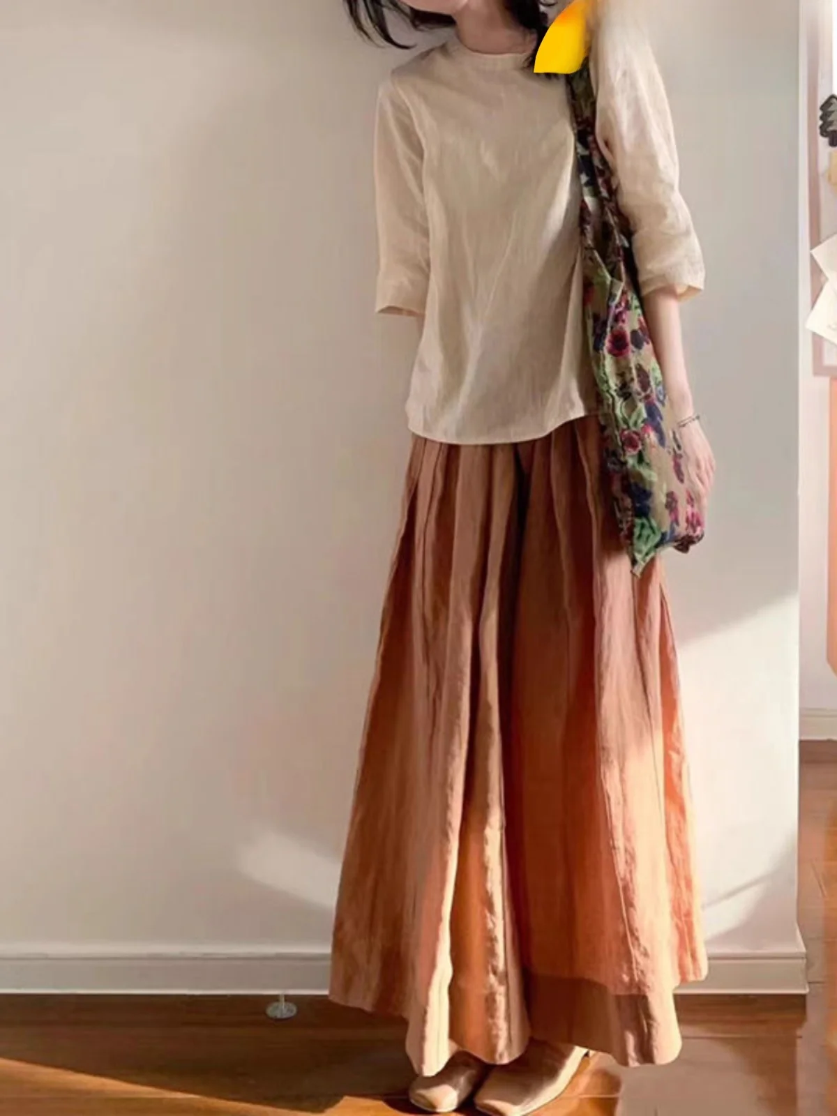 Cotton Linen Set Women's Fashion Summer Loose Slim Wide Leg Pants Five Sleeve Tops Two Piece Set round Neck Sleeveless Outfits
Cotton Linen Set Women's Fashion Summer Loose Slim Wide Leg Pants Five Sleeve Tops Two Piece Set round Neck Sleeveless Outfits