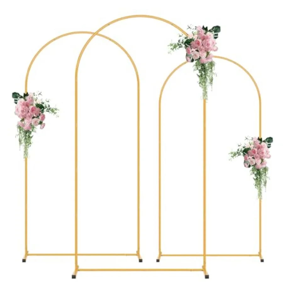 Metal Arch Backdrop Stand Set of 3 7.2FT/6.6FT/6FT,Easy Assemble Balloon Arch Stand Kit, Decorative Backdrop Arch Stand, Gold W
Metal Arch Backdrop Stand Set of 3 7.2FT/6.6FT/6FT,Easy Assemble Balloon Arch Stand Kit, Decorative Backdrop Arch Stand, Gold W