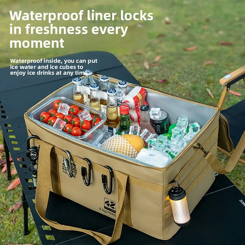 Outdoor thermal insulation storage bag, picnic camping equipment, tableware, kitchen utensils, field tactics, large capacity
Outdoor thermal insulation storage bag, picnic camping equipment, tableware, kitchen utensils, field tactics, large capacity