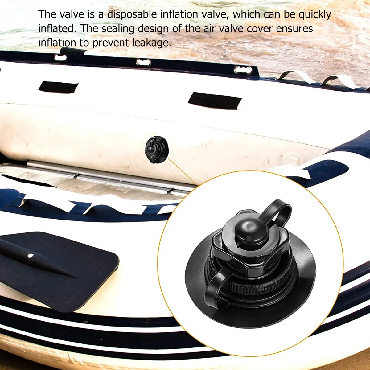 4Pcs PVC Boston Valve Black Inflation Pump Hose Adapter for Inflatable Boats Kayak Airbed Canoe Raft Dinghy Boat Replacement
4Pcs PVC Boston Valve Black Inflation Pump Hose Adapter for Inflatable Boats Kayak Airbed Canoe Raft Dinghy Boat Replacement