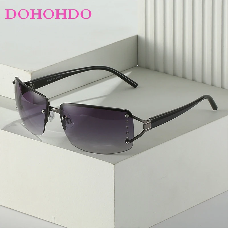 Retro Y2K Rimless Sunglasses Women Men Punk Fashion Brand Design Hip Hop Sun Glasses Goggle Outdoor Driving Shades Female UV400
Retro Y2K Rimless Sunglasses Women Men Punk Fashion Brand Design Hip Hop Sun Glasses Goggle Outdoor Driving Shades Female UV400