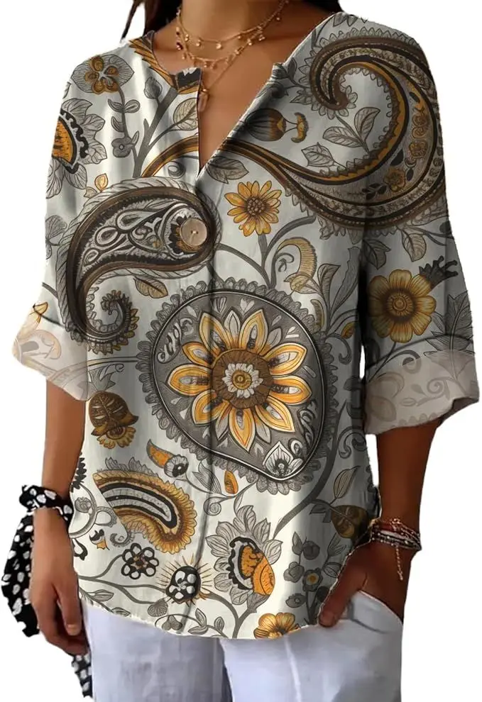 Women's Button Tops Formal Casual Crewneck T-Shirt Cute Shirt 2025 Women's Versatile Fashion Clothing
Women's Button Tops Formal Casual Crewneck T-Shirt Cute Shirt 2025 Women's Versatile Fashion Clothing
