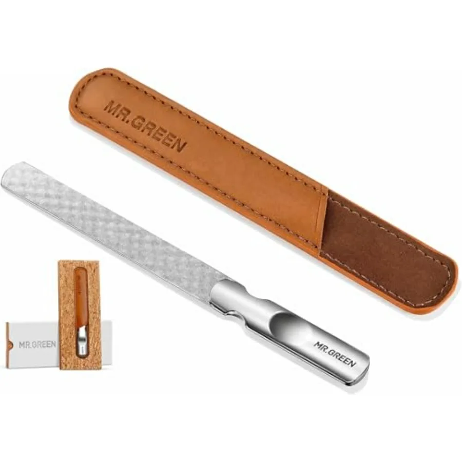 MR.GREEN Nail File with Anti-Slip Handle and Leather Case, Double Sided and Files Nails Easily for Men and Woman
MR.GREEN Nail File with Anti-Slip Handle and Leather Case, Double Sided and Files Nails Easily for Men and Woman
