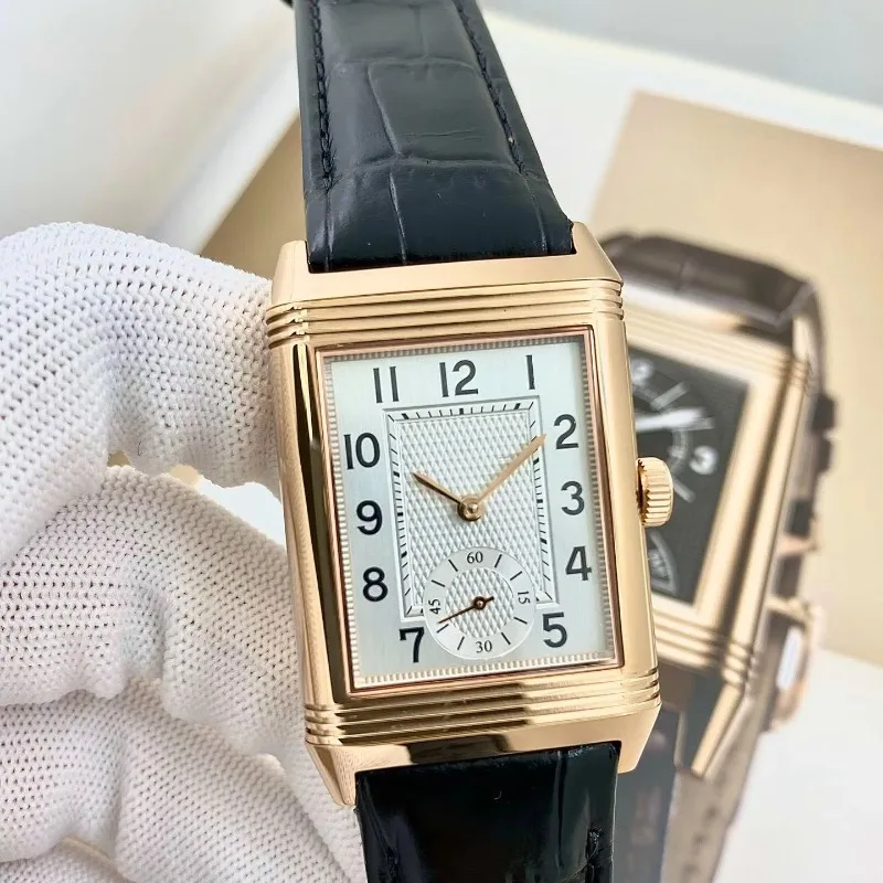 Men's Watch Reverso Flip Mechanical Watch Leather Strap Designer Custom Vintage Watch
Men's Watch Reverso Flip Mechanical Watch Leather Strap Designer Custom Vintage Watch