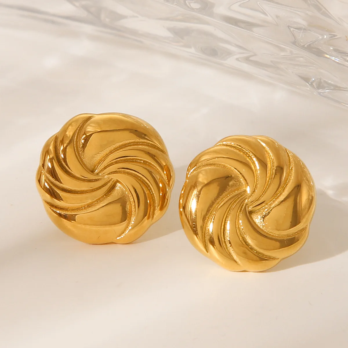 New Stainless Steel Earrings Round Swirl Windmill Geometric Shape Titanium Steel Studs for Women
New Stainless Steel Earrings Round Swirl Windmill Geometric Shape Titanium Steel Studs for Women